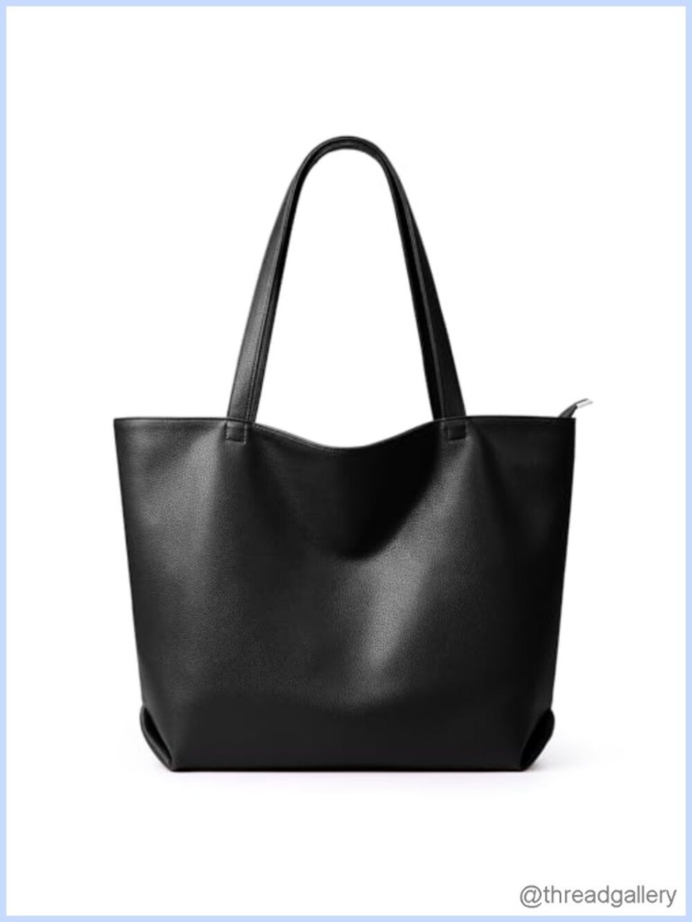 Soft Vegan Leather Tote Bag Large Hobo Zipper Purse